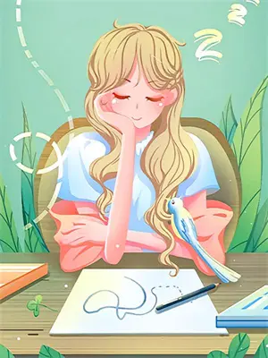 她是个女仆